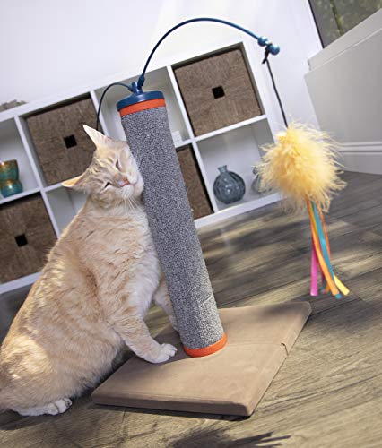 SmartyKat Scratch 'N Spin Carpet Scratching Post Cat Scratcher