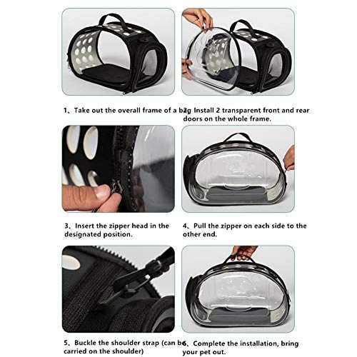 Yafeco Pet Carrier Package,Space Capsule Transparent Bags for Cats and Puppies,Designed for Travel, Hiking, Walking & Outdoor Use