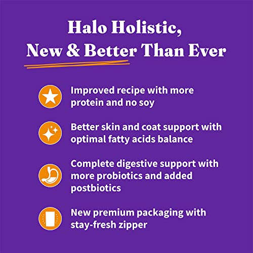 Halo Grain Free Natural Dry Cat Food - Indoor and Healthy Weight Recipe - Premium and Holistic Chicken & Chicken Liver - 3 Pound Bag - Non-GMO Adult Dry Cat Food - Whole Meat and Highly Digestible