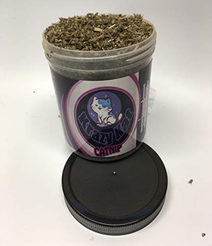 Krazy Kat Catnip 2 Oz net wt 100% Pure Unadulterated Catnip (Nepeta cataria) Cut Leaf, Buds, Stems and Seeds. Principal Constituent is Nepetalactone, which is What Makes Cats Respond to Catnip.