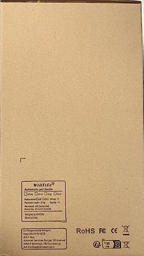 WellToBe Automatic Cat Feeder, Pet Feeder Food Dispenser for Cat & Small Dog with Two-Way Splitter and Double Bowls, up to 6 Meals with Portion Control, Voice Recorder - Battery and Plug-in Power