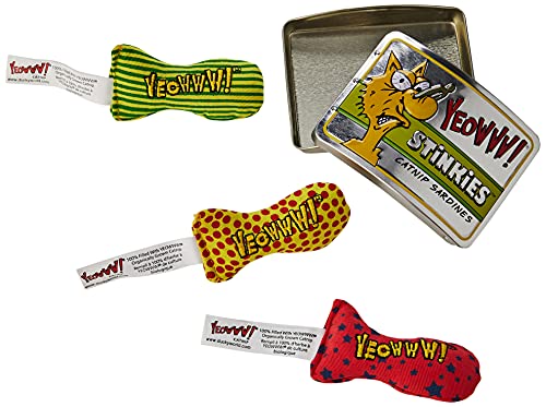 Yeowww Tin of Stinkies, 3 in a Sardine Tin, Multicolor, 1Pack