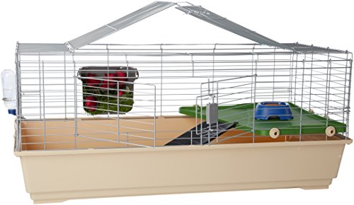 AmazonBasics Small Animal Cage Habitat With Accessories - 49 x 27 x 21 Inches, Jumbo