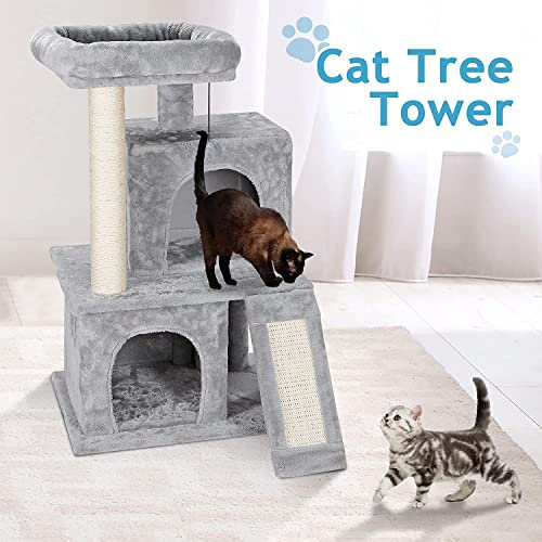 Nova Microdermabrasion 34 Inches Cat Tree Tower with Scratching Posts for Kittens House Furniture Trees