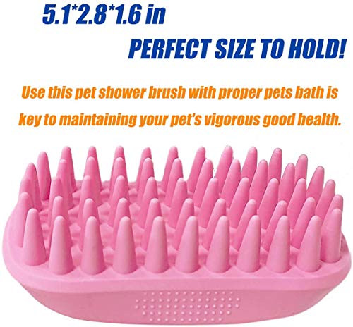 BestdealForever Pet Series Zoom Groom Rubber Wet Or Dry Brush Large Dogs Cats Puppies Choose Color