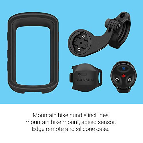 Garmin Edge 530 Mountain Bike Bundle, Performance GPS Cycling/Bike Computer with Mapping, Dynamic Performance Monitoring and Popularity Routing, Includes Speed Sensor and Mountain Bike Mount