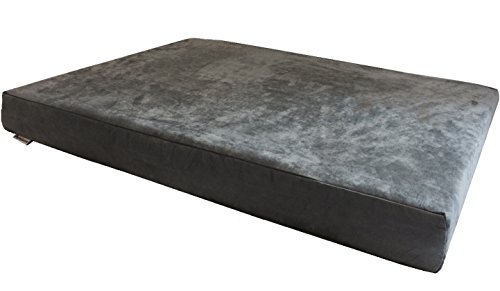 Dogbed4less Orthopedic Gel Cooling Memory Foam Dog Bed with Waterproof Liner and External Durable Suede Cover for Small to Medium Pet 35X20X4 Inches