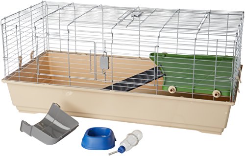 AmazonBasics Small Animal Cage Habitat With Accessories - 49 x 27 x 21 Inches, Jumbo