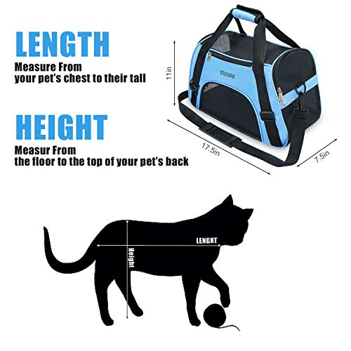 YLONG Cat Carrier Airline Approved Pet Carrier,Soft-Sided Pet Travel Carrier for Cats Dogs Puppy Comfort Portable Foldable Pet Bag,Airline Approved
