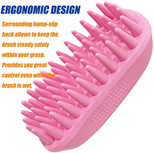 BestdealForever Pet Series Zoom Groom Rubber Wet Or Dry Brush Large Dogs Cats Puppies Choose Color