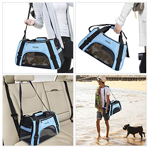 YLONG Cat Carrier Airline Approved Pet Carrier,Soft-Sided Pet Travel Carrier for Cats Dogs Puppy Comfort Portable Foldable Pet Bag,Airline Approved