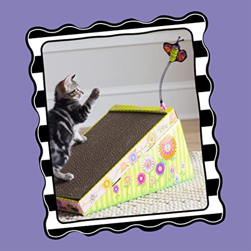 FATCAT Big Mama's Scratch 'n Play Ramp Reversible Cardboard Toy and Catnip Included