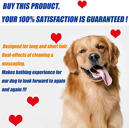 BestdealForever Pet Series Zoom Groom Rubber Wet Or Dry Brush Large Dogs Cats Puppies Choose Color