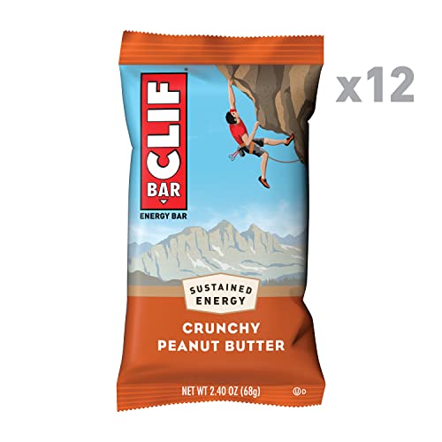 CLIF BAR - Energy Bars - Crunchy Peanut Butter - (2.4 Ounce Protein Bars, 12 Count)