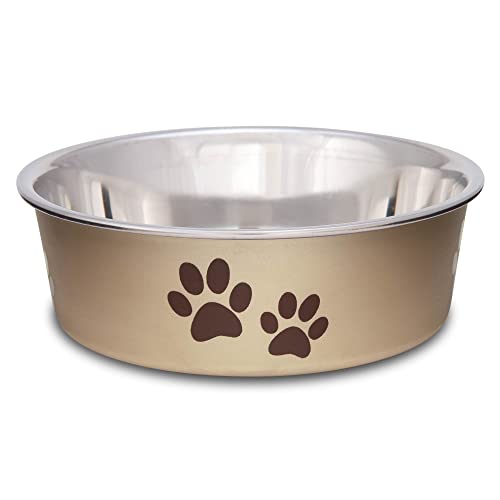 Loving Pets Metallic Bella Bowl, Small, Champagne