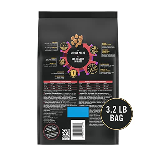 Purina Pro Plan Probiotics, Sensitive Skin & Stomach, Natural Dry Cat Food, FOCUS Turkey & Oat Meal - 3.2 lb. Bag