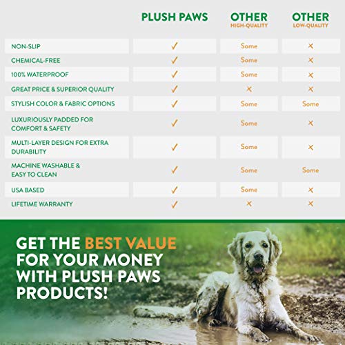 Plush Paws Products Hammock Car Seat Cover with Pet Harnesses, Extra Large (Tan)