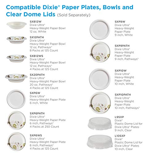 Dixie Ultra Heavy-Weight 12 oz. Paper Bowl by GP PRO (Georgia-Pacific), Pathways, SXB12WS, (125 Bowls Per Pack, 4 Packs Per Case)