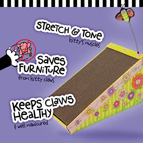 FATCAT Big Mama's Scratch 'n Play Ramp Reversible Cardboard Toy and Catnip Included
