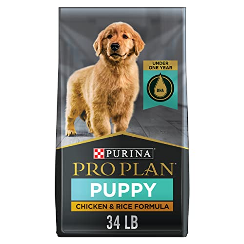 Purina Pro Plan Dry Puppy Food, Chicken and Rice Formula, 34-Pound Bag, (Model: 00038100132703)