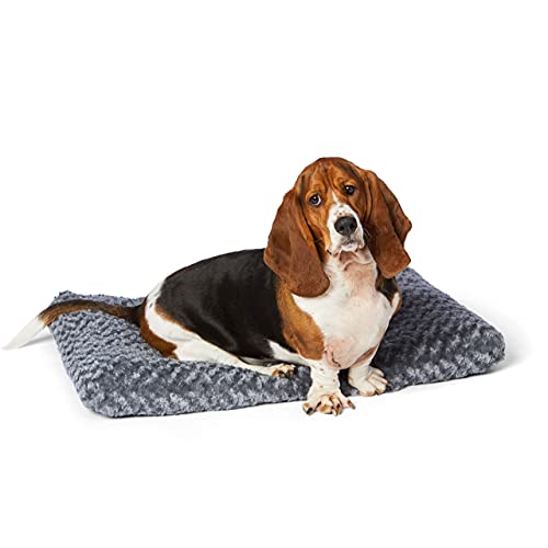 AmazonBasics Pet Dog Bed Pad, 35 x 23 x 3 Inch, Grey Swirl