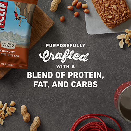 CLIF BAR - Energy Bars - Crunchy Peanut Butter - (2.4 Ounce Protein Bars, 12 Count)