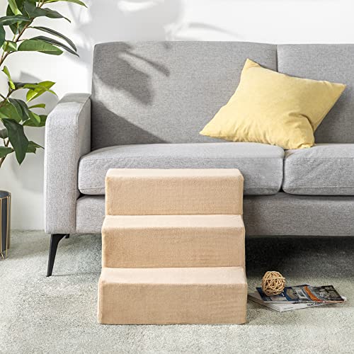 Zinus 3 Step Comfort Pet Stairs/Pet Ramp/Pet Ladder, Small