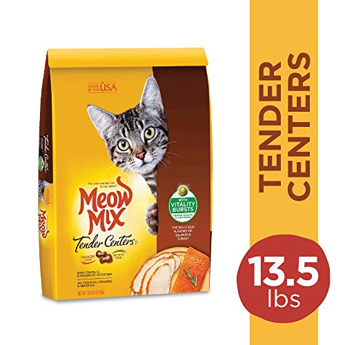 Meow Mix Tender Centers, 13.5-Pound, Salmon & Turkey with Vitality Bursts