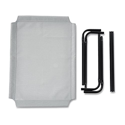 AmazonBasics Cooling Elevated Pet Bed, Medium (43 x 26 x 7.5 Inches), Grey