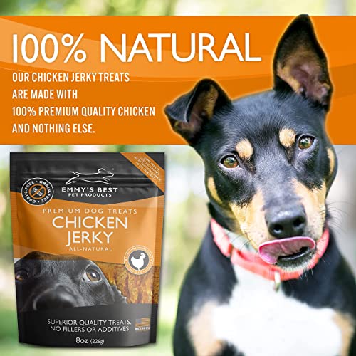 Emmy's Best #1 Premium Chicken Jerky Dog Treats Made in USA Only All Natural - No Fillers, Additives or Preservatives
