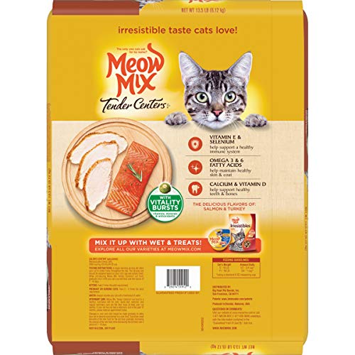 Meow Mix Tender Centers, 13.5-Pound, Salmon & Turkey with Vitality Bursts