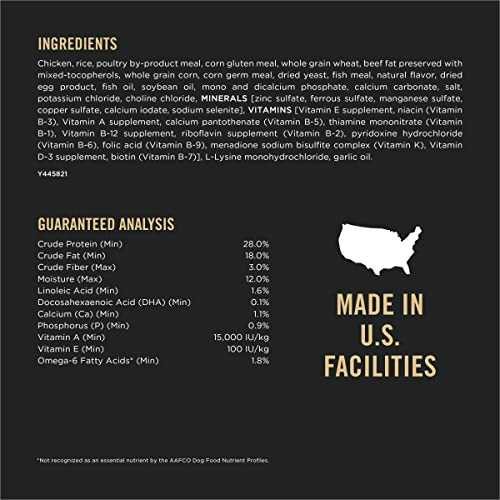 Purina Pro Plan Dry Puppy Food, Chicken and Rice Formula, 34-Pound Bag, (Model: 00038100132703)