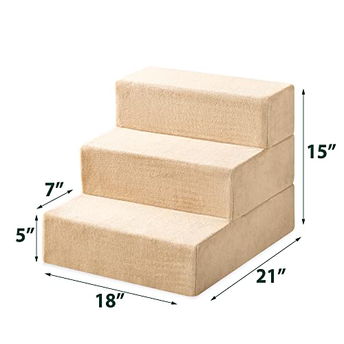 Zinus 3 Step Comfort Pet Stairs/Pet Ramp/Pet Ladder, Small