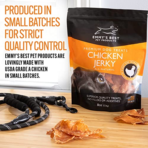 Emmy's Best #1 Premium Chicken Jerky Dog Treats Made in USA Only All Natural - No Fillers, Additives or Preservatives