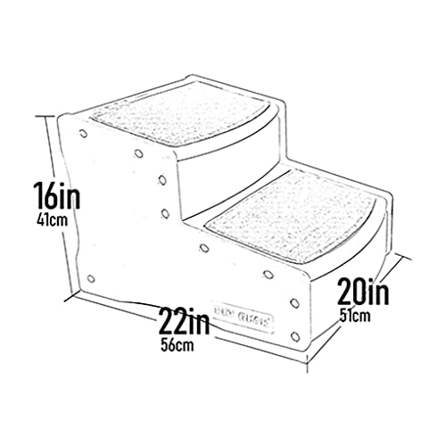 Pet Gear Easy Step II Extra Wide Pet Stairs, 2-step/for cats and dogs up to 200-pounds, Chocolate