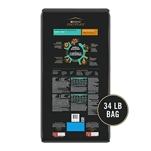 Purina Pro Plan Dry Puppy Food, Chicken and Rice Formula, 34-Pound Bag, (Model: 00038100132703)