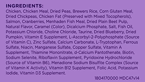Rachael Ray Nutrish Longevity Premium Natural Dry Cat Food, Chicken with Chickpeas & Salmon Recipe, 3 Pounds