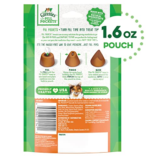 FELINE GREENIES PILL POCKETS Cat Treats, Chicken, 45 Treats, 1.6 oz.