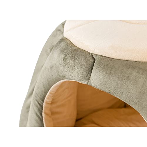 Armarkat Cat Bed, Laurel Green and Beige