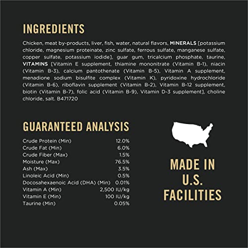 Purina Pro Plan Grain Free, Natural Pate Wet Kitten Food, TRUE NATURE Chicken & Liver Entree - (24) 3 oz. Pull-Top Cans