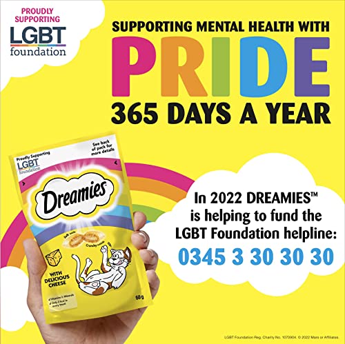 DREAMIES Cheese Cat Treats 60 g (Pack of 8)