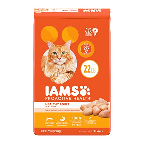 IAMS PROACTIVE HEALTH Adult Healthy Dry Cat Food with Chicken, 22 lb. Bag