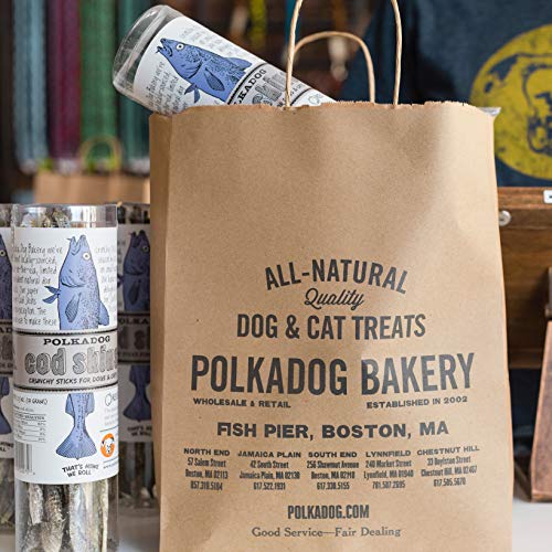 Polka Dog Bakery Cod Skins All Nautral Dog Treats Tube, 2.5 Oz