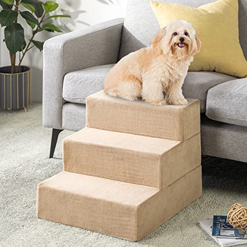 Zinus 3 Step Comfort Pet Stairs/Pet Ramp/Pet Ladder, Small
