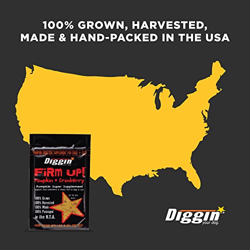 Diggin Your Dog | Firm Up! | Cranberry Pumpkin Super Supplement | GMO free | Digestive & Urinary Tract Support | 4oz Bag