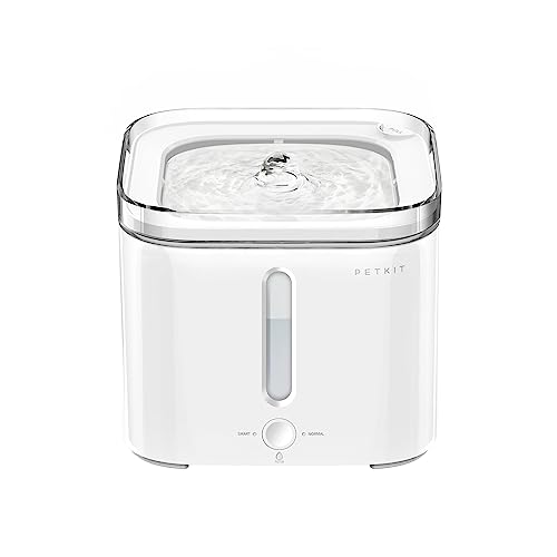 PETKIT Cat Water Fountain, Ultra-Quiet Cat Water Dispenser with Filter 68oz/2L, Auto Power-Off Pump, Intelligent Pet Water Fountain for Cats and Small Dogs with Dual Working Mode, LED Indicator Light
