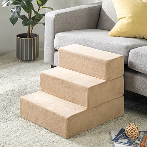 Zinus 3 Step Comfort Pet Stairs/Pet Ramp/Pet Ladder, Small