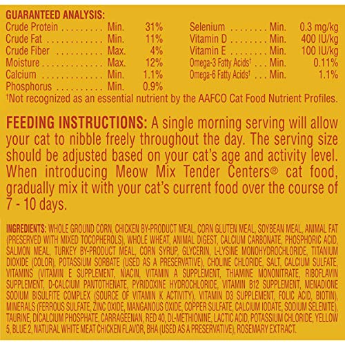 Meow Mix Tender Centers, 13.5-Pound, Salmon & Turkey with Vitality Bursts