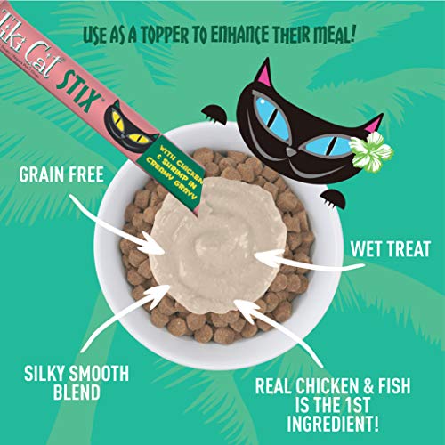 Tiki Cat Stix Wet Treats, Grain Free Lickable in Creamy Gravy