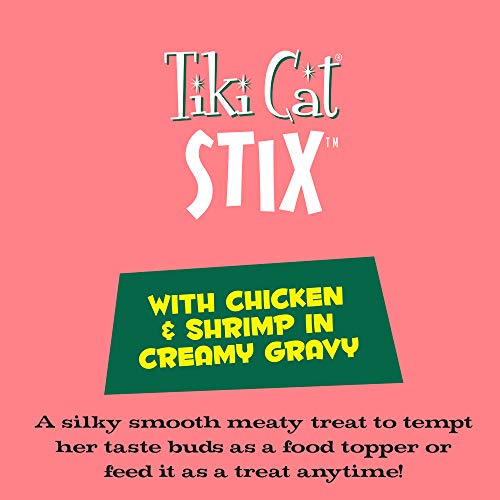 Tiki Cat Stix Wet Treats, Grain Free Lickable in Creamy Gravy